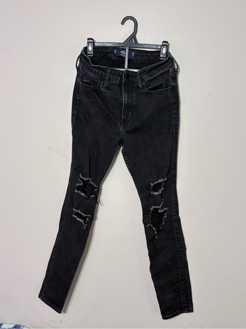 Hollister Black Distressed kids Skinny Jeans